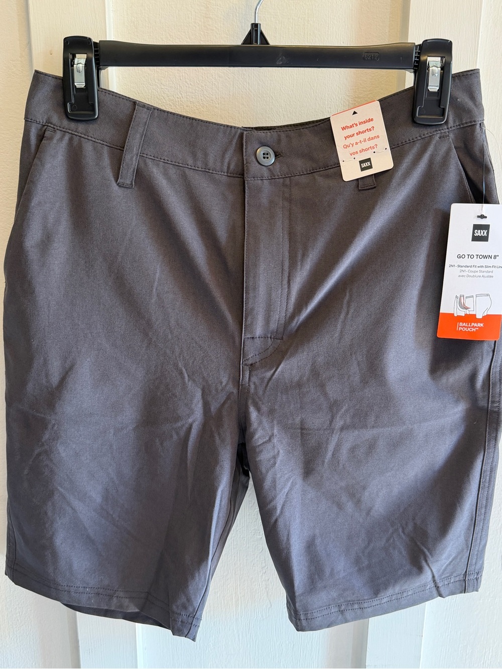 SAXX Go-To Town 8" Men's Shorts - Charcoal 28w